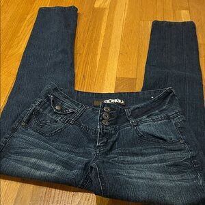 BONGO Women's Dark Indigo Skinny Jeans
